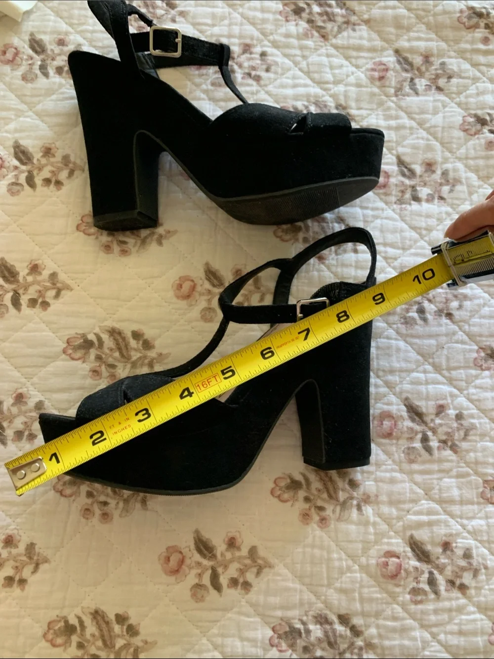 Platform T-Strap w Block Heel